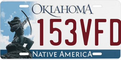 OK license plate 153VFD