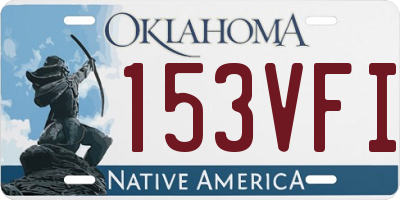 OK license plate 153VFI