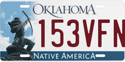 OK license plate 153VFN