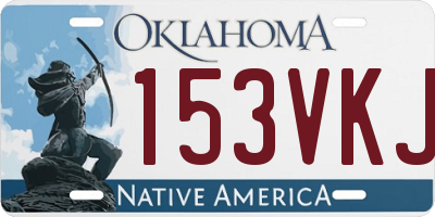 OK license plate 153VKJ