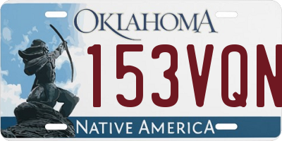 OK license plate 153VQN