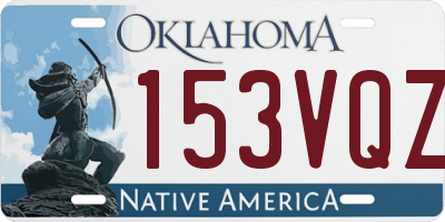 OK license plate 153VQZ