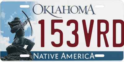 OK license plate 153VRD