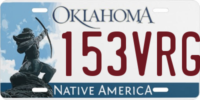 OK license plate 153VRG