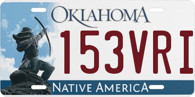 OK license plate 153VRI