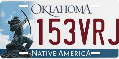 OK license plate 153VRJ