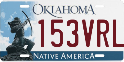 OK license plate 153VRL