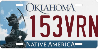 OK license plate 153VRN