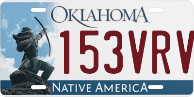 OK license plate 153VRV