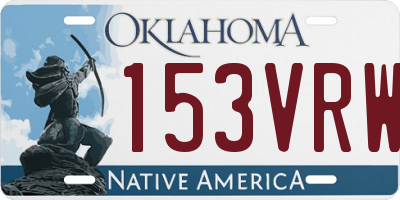 OK license plate 153VRW
