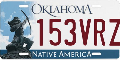 OK license plate 153VRZ