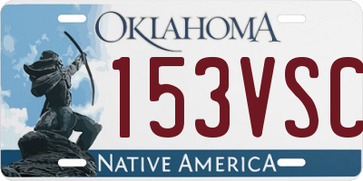 OK license plate 153VSC