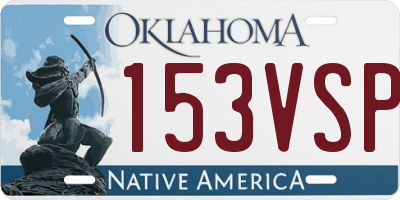 OK license plate 153VSP