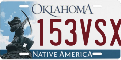 OK license plate 153VSX