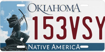 OK license plate 153VSY