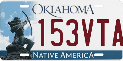 OK license plate 153VTA