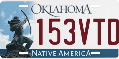 OK license plate 153VTD