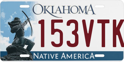 OK license plate 153VTK