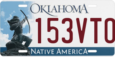 OK license plate 153VTO