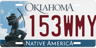 OK license plate 153WMY