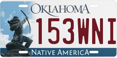OK license plate 153WNI