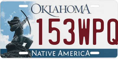 OK license plate 153WPQ
