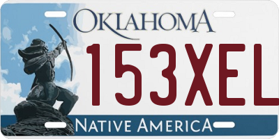 OK license plate 153XEL