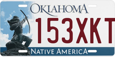 OK license plate 153XKT