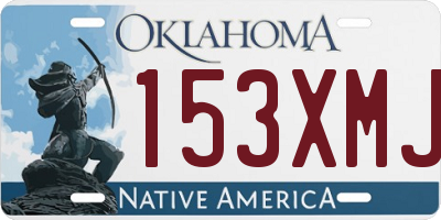 OK license plate 153XMJ