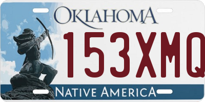 OK license plate 153XMQ