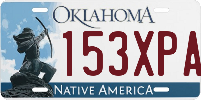 OK license plate 153XPA