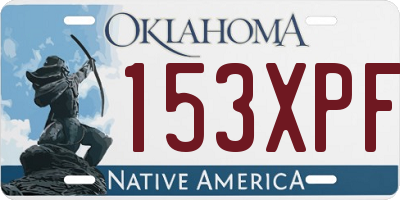 OK license plate 153XPF