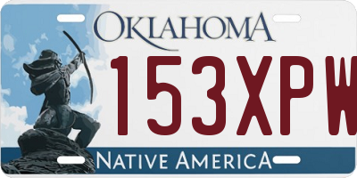 OK license plate 153XPW