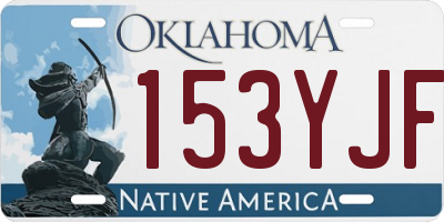 OK license plate 153YJF