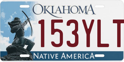 OK license plate 153YLT