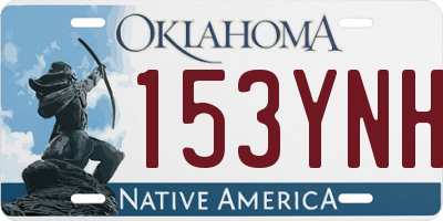 OK license plate 153YNH