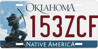 OK license plate 153ZCF
