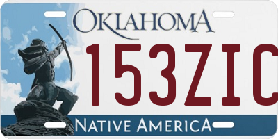 OK license plate 153ZIC