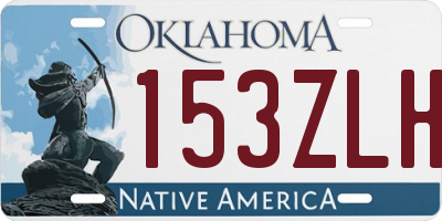 OK license plate 153ZLH