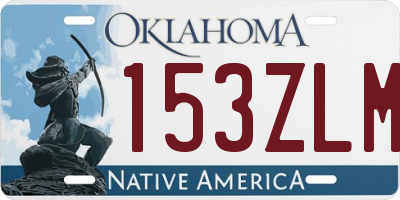 OK license plate 153ZLM