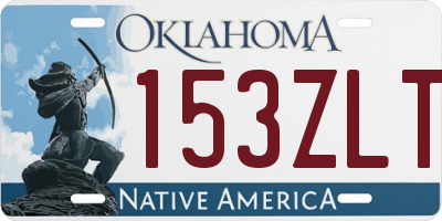 OK license plate 153ZLT