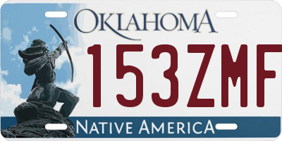 OK license plate 153ZMF