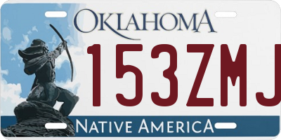 OK license plate 153ZMJ