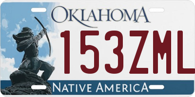 OK license plate 153ZML