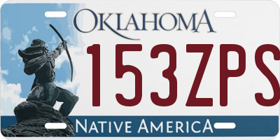 OK license plate 153ZPS