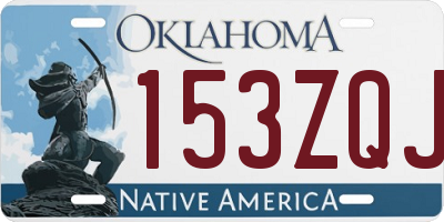 OK license plate 153ZQJ