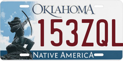 OK license plate 153ZQL