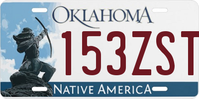 OK license plate 153ZST