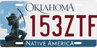 OK license plate 153ZTF