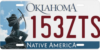 OK license plate 153ZTS